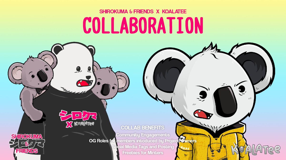 Shirokuma x <a href="/KoalateeNFT/">Koalatee</a> 1/1 NFT Art will drop later at 8pm! 

Check their Discord Community! They are one of the BULLISH nft pinoy projects right now!

Twitter: x.com/KoalateeNFT
Discord Link: discord.io/koalatee