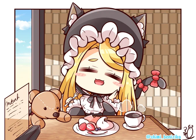 【skeb】カフェにいる猫の女の子✨ 