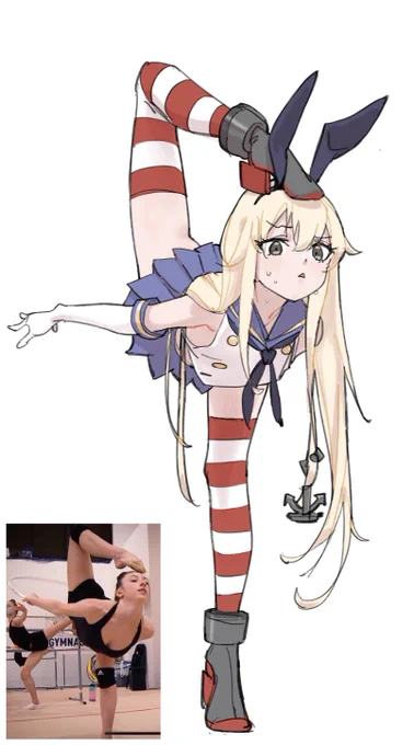 好きなキャラでポーズ模写 