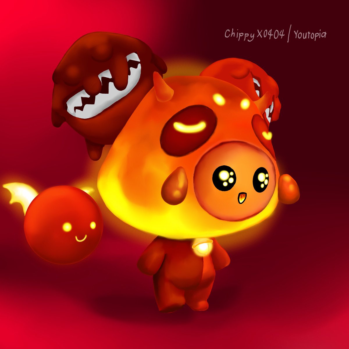 ChippyX0404's tweet photo. Hi guys! This is my 1st fan art for Youtopia, The fire version 🔥 Been doing this for almost 2 days, hope you guys like it! ❤️ 🥕@youtopianft https://t.co/lRj1yHK76s
