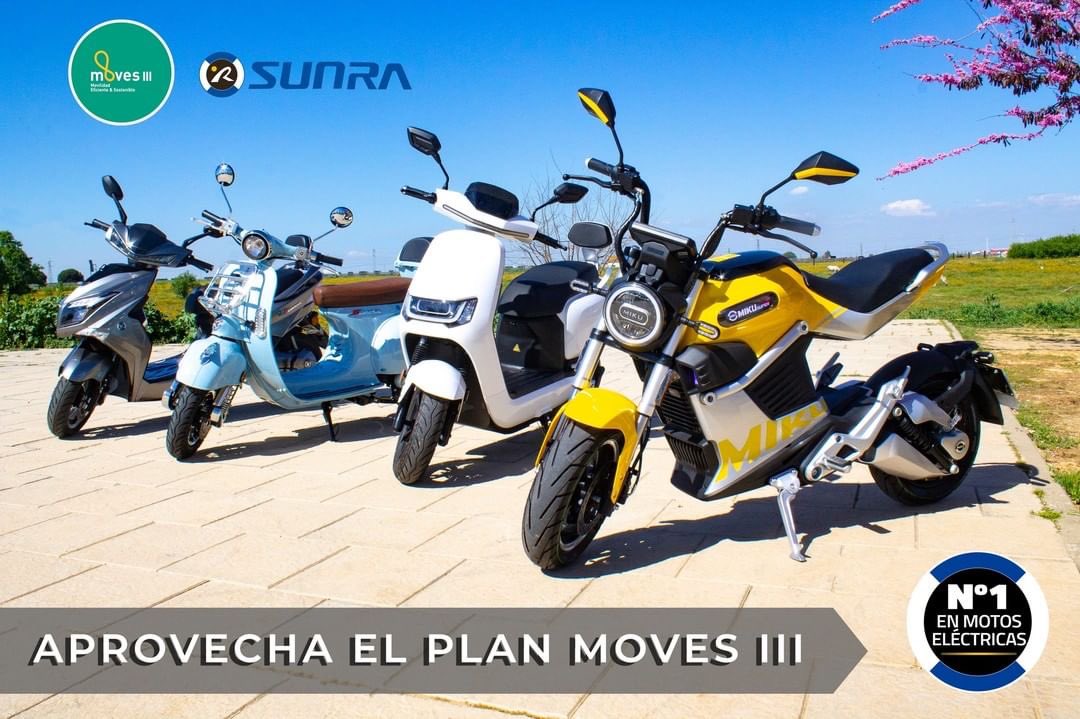 SunraOficial's tweet photo. Benefíciate del #PlanMovesIII y ahórrate hasta 1.100€ en tu próximo scooter 125E 100% eléctrico. 

Motos disponibles para entregar en 24/48h con envío y matriculación gratis, y 3 años de garantía. https://t.co/IsyeuRrOx3