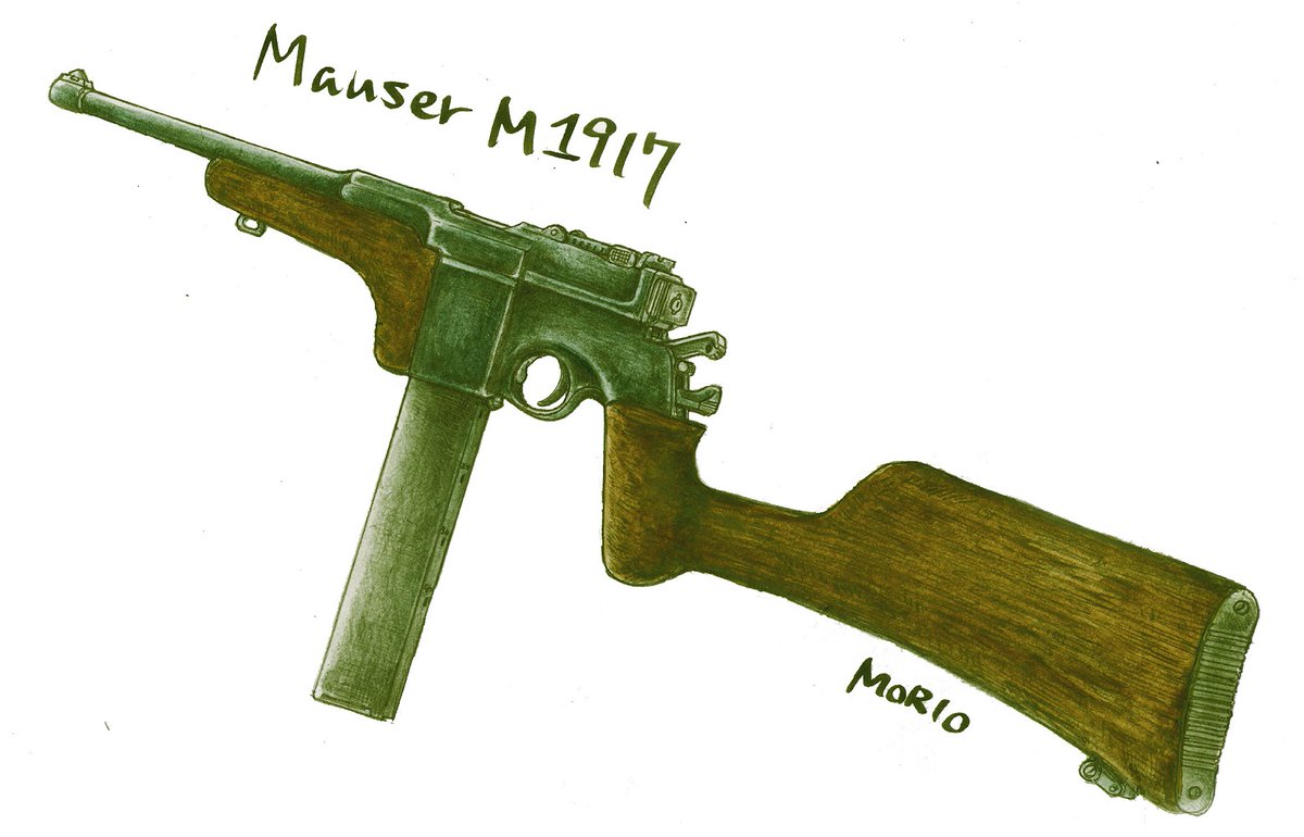モーゼルM1917です。過去絵ばっかなので、過去絵をちょっと描き直し