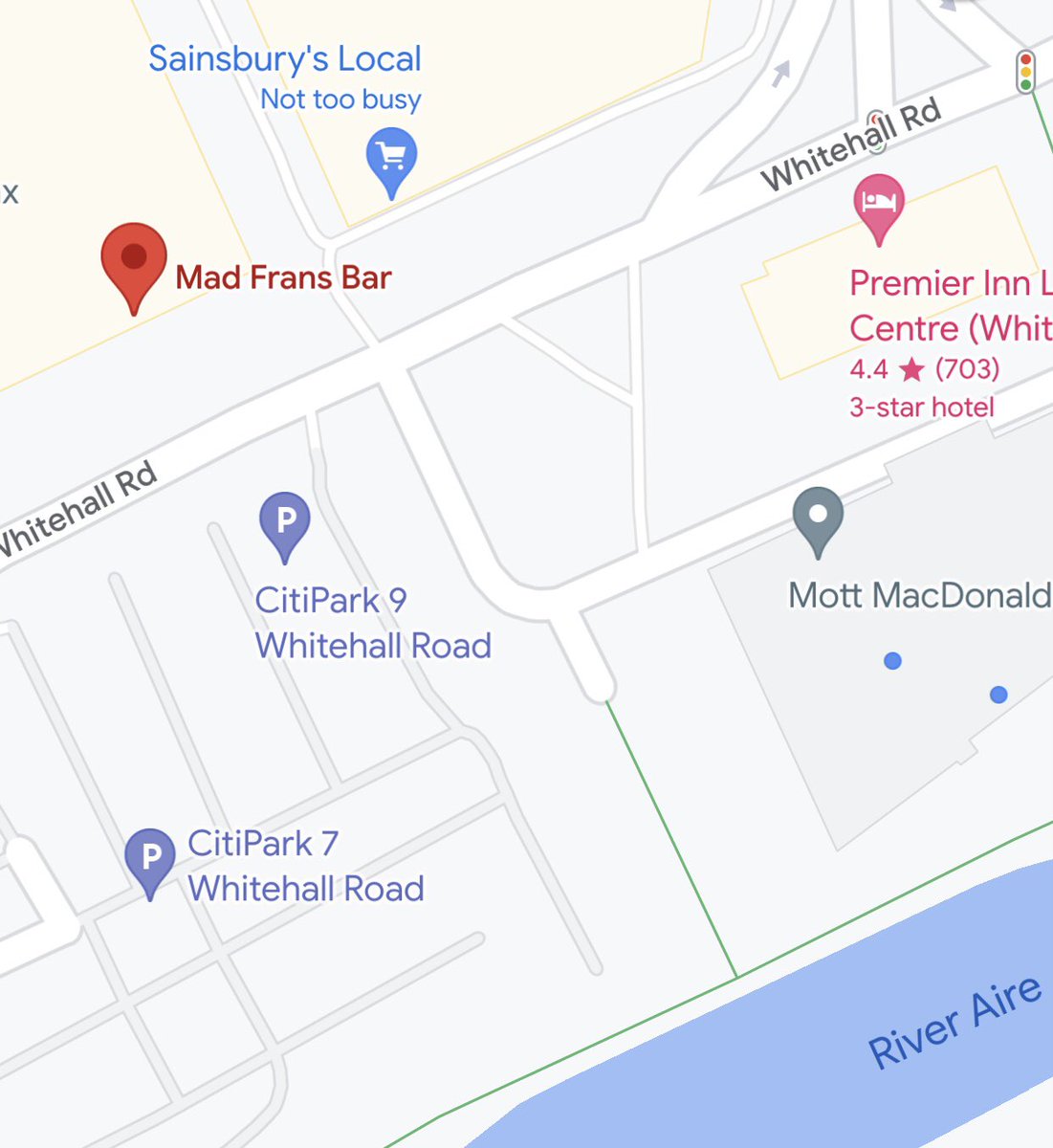 This is where we are situated. 
There’s a large car park opposite and we’re a few minutes walk from Leeds station. 

It’s roast Sunday, you don’t have to book either we have plenty of seating. Prefer to book? Visit our website madfrans.com or DM us.