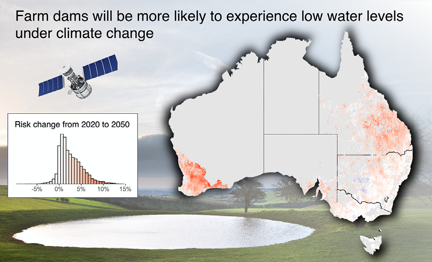 PeterMacreadie's tweet photo. 'Australian farm dams are becoming less reliable water sources under climate change' finds a new study led by @MartinoMalerba from @BlueCarbonLab (@Deakin).
https://t.co/LQCx9vUMPm
#FarmDams @ClimateChange #Biodiversity #GreenhouseGasEmissions #Wetlands #TealCarbon https://t.co/l7zXSivrRb