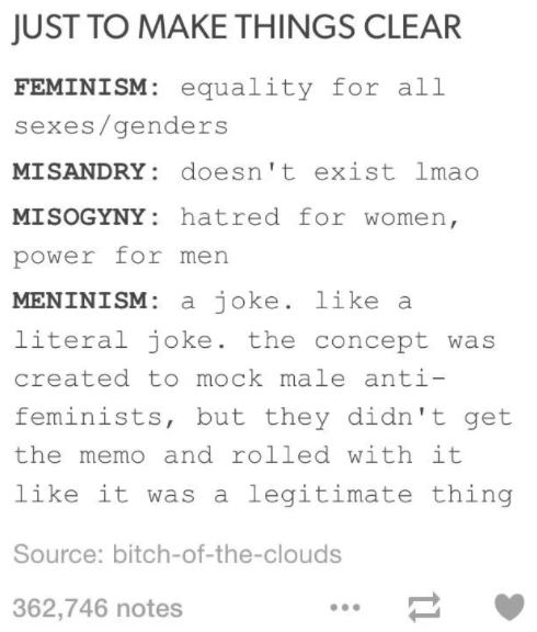 GwenEvaBearLuvs's tweet photo. If true, this means—
· all males are treated with respect and reverence
· males have never been discriminated against for being male
· no one has ever said "I hate men" or tweeted KAM

Denying the existence of misandry IS MISANDRY.

#SayNoToMisandry #FeminismIsCancer #SaveAllMen https://t.co/fMurt9V1Mo