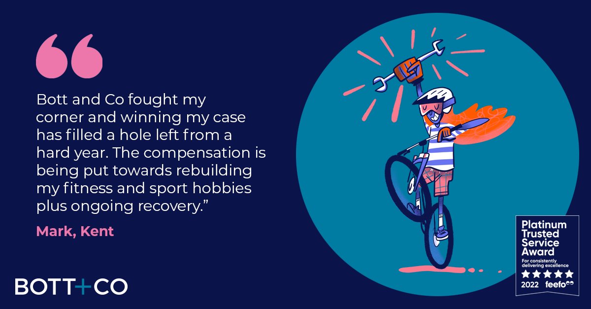 Our team helped Mark after he suffered a life changing accident when a transit van cut in front of him while out #cycling. Read his story here: bit.ly/3cI7121