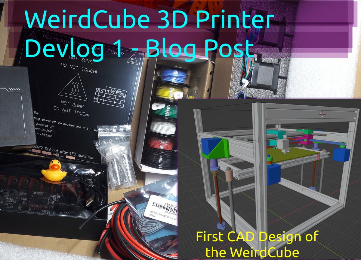 WeirdConstruct1's tweet photo. I started building my own #3dprinter the WeirdCube. CAD model of the frame is done now. In the coming weeks or months I'm going to assemble it and develop the other parts that are missing. https://t.co/NaqTJ40uNE​

#3dprinting #makers #3dprinted #prusa #reprap #reprap3dprinter https://t.co/ExOXRIhCKV