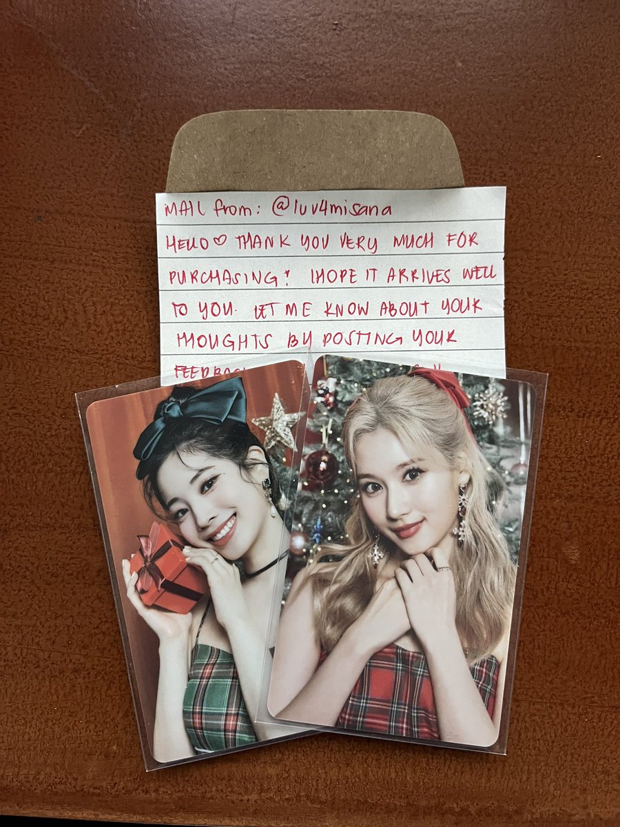 sananacart's tweet photo. #snnmails
 
uwing uwi bias line today 😭 tysm @msncarts for bringing saida holiday apieu home super safe and for the super smooth transaction !! til our next budol ❤️ #ninimproofs https://t.co/gmS8iFDVIL