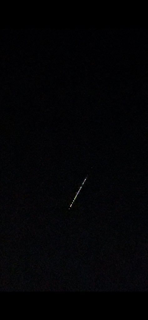 mattsmokem's tweet photo. @elonmusk Saw the satellites over Port Elizabeth South Africa last night. Thank you for the freak out. Unfortunately no abduction occurred 😑 Appreciate the inspiring entertainment! https://t.co/xw4vCuepdx