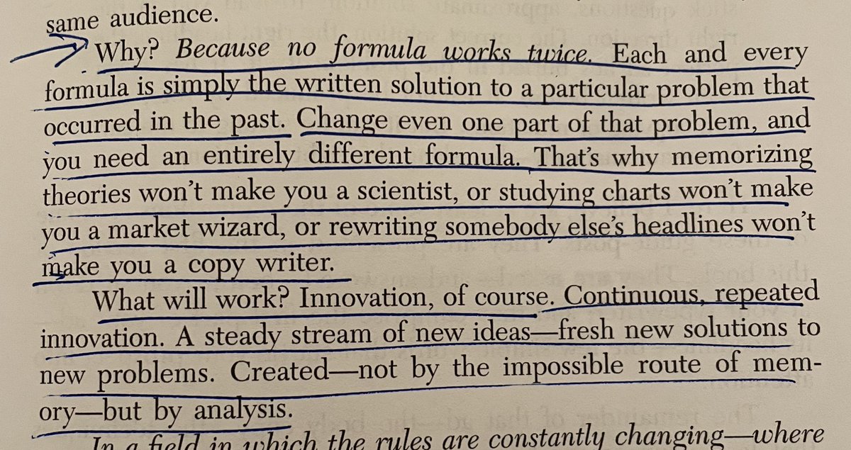 Revisiting my old notes from Schwartz - and pretty much sums up why most DTC advertising ‘hot takes’ are useless…

Change one variable and your solution doesn’t apply.