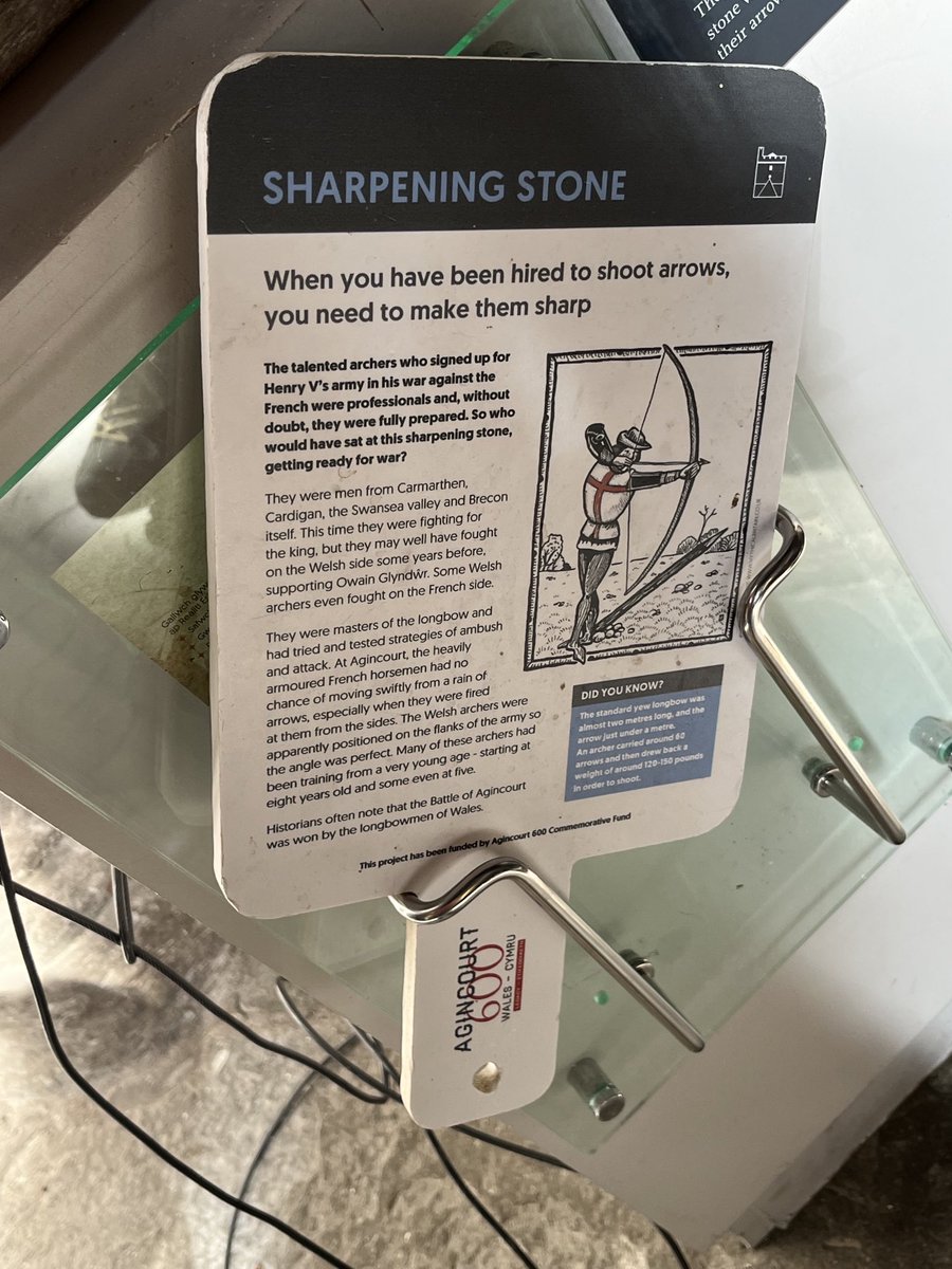 Barb_Drummond's tweet photo. #SharpeningStone #arrows #Agincourt #BreconCathedral #archaeology @jpwarchaeology https://t.co/xlZWV0eixl