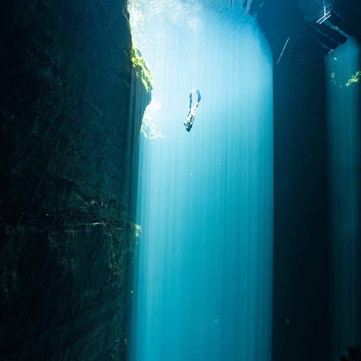 Cooling off in @kilsbysinkhole💧

Cheers to IG/adamfreediver, who captured the pure tranquillity of this underwater cave in <a href="/southaustralia/">South Australia</a>. 

#seeaustralia #seesouthaustralia #visitlimestonecoast #holidayherethisyear