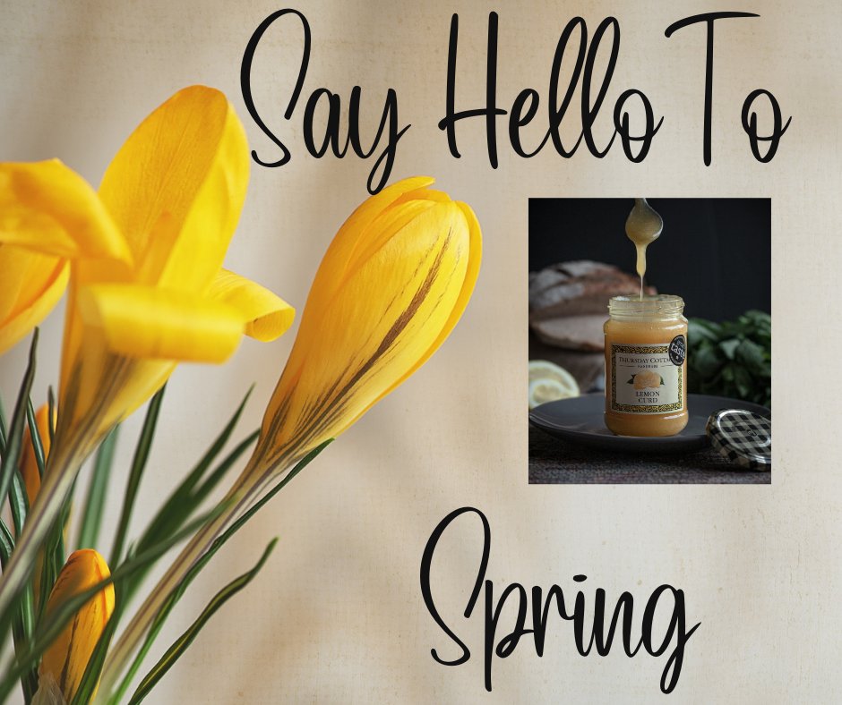ThursdayCottage's tweet photo. Today is the 1st day of Spring -So why not
say hello to spring by trying some tangy, award winning, fresh tasting Lemon Curd from Thursday Cottage #firstdayof spring https://t.co/e7ztBGMTid
