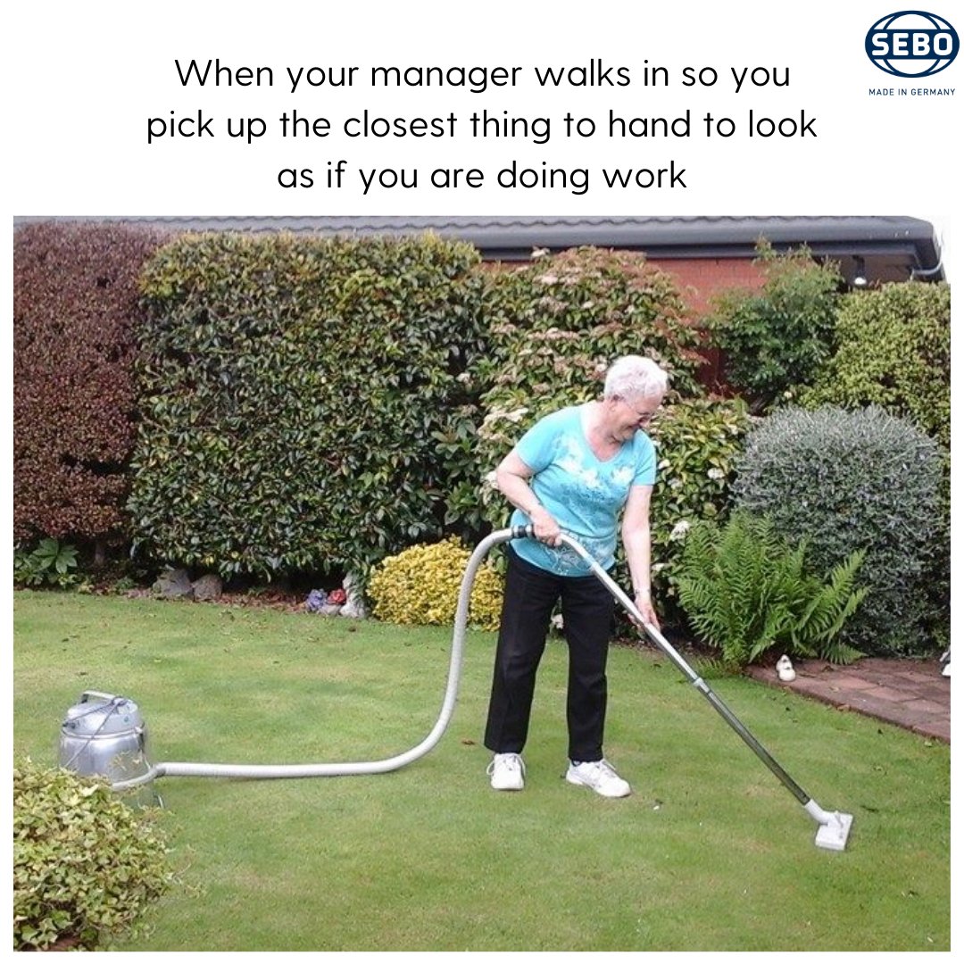 SEBO_UK's tweet photo. Who has been caught out at work before?
At SEBO HQ we grab the nearest SEBO and start SEBOing! ๐
#BestVacuum #SEBOUK #CleaningFun #CleaningMemes #VacuumCleaner #Vacuuming #Officefun https://t.co/C0Qp20RZIp