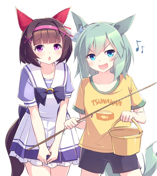 ちびっこセイちゃんとフラワー rkgk #ウマ娘 
セイウンスカイが記憶を失って幼児化し、ニシノフラワーとまた仲良くなる架空の記憶が脳内に染み付いている 