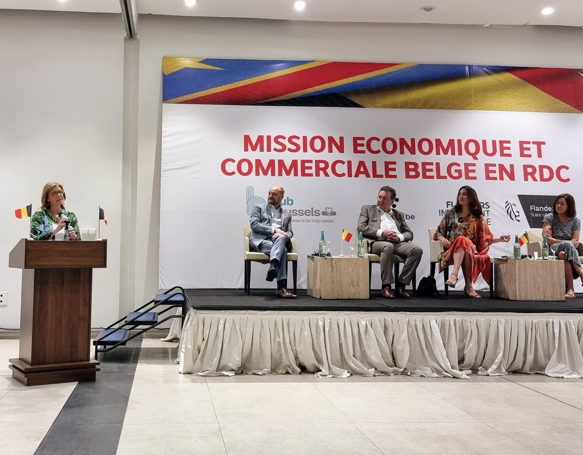 Briefing pour les participants à la mission économique tri-régionale, organisée par <a href="/Brussels_hub/">hub.brussels</a>,<a href="/AWEX_Belgium/">Wallonia Export & Investment Agency</a>,@FlandersTrade - la 1ère mission économique 🇧🇪 depuis 2016. Plus de 80 entreprises belges participent a cette mission qui vise à renouveler nos relations 🇧🇪🇨🇩.