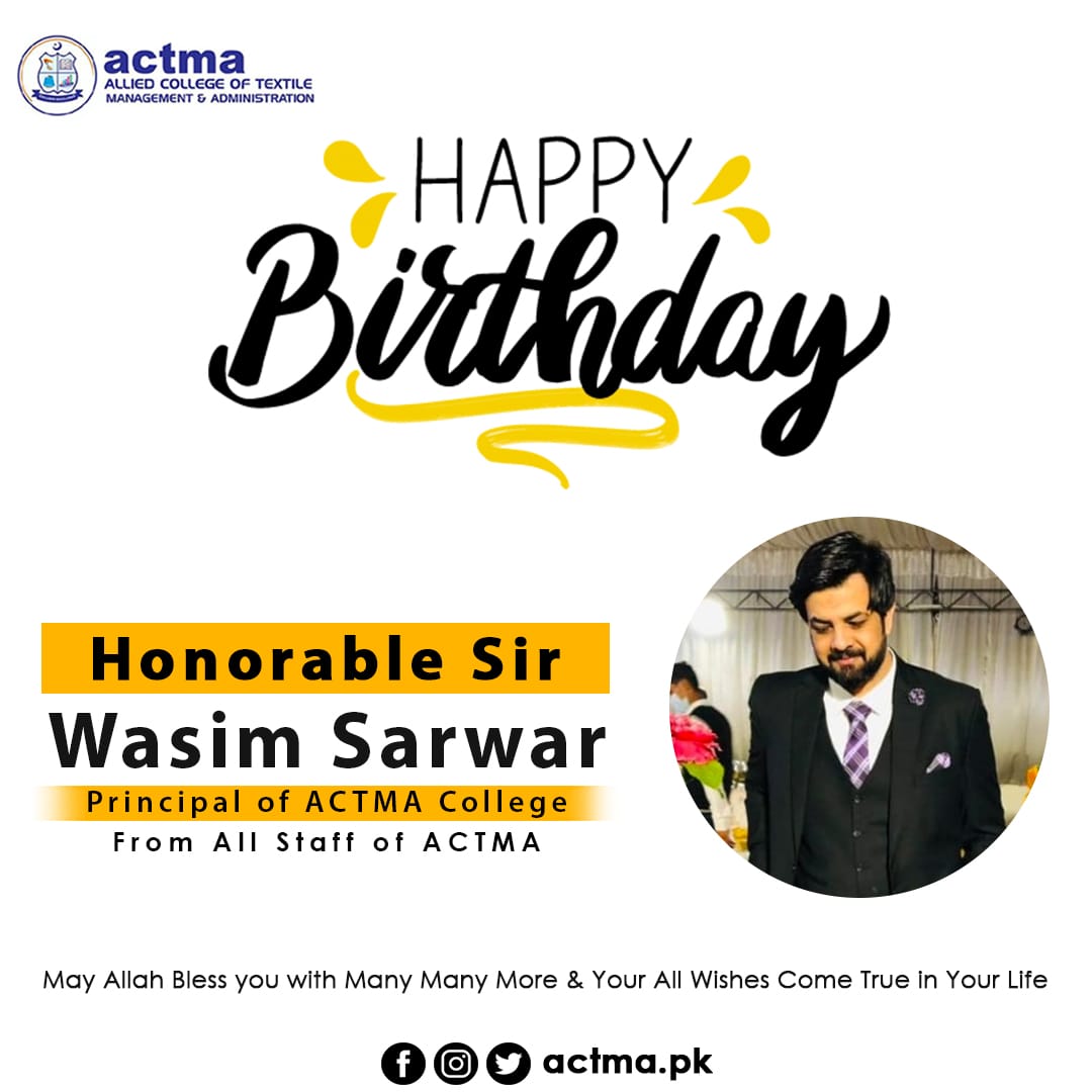 Actmapk's tweet photo. Many Many Happy Returns of the Day Dear Sir 
May Allah Bless you with Many Many More &amp; Your All Wishes Come True in Your Life ♥️
#HappyBirthday
#Actma https://t.co/yXuh5RPSrB