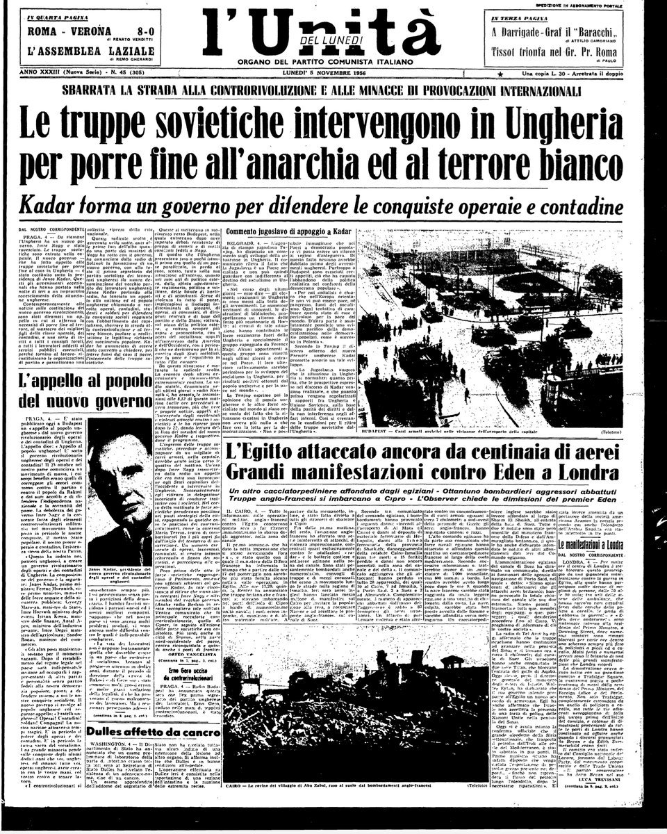 ArnaldoTesti's tweet photo. #Retrohistory. La differenza fra "intervento" e "invasione" (5 novembre 1956) https://t.co/JaolkLR3Bg