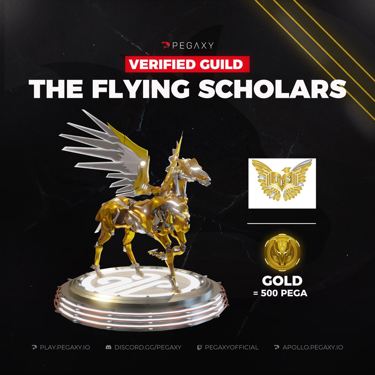 PegaxyOfficial's tweet photo. We're thrilled to announce the most recent round of Gold Verified Guilds.🥇

The Guild Verification process ensures that a guild has taken the necessary steps to verify themselves as a great resource for players, both new and experienced. Okay https://t.co/wQpxzRJjeH