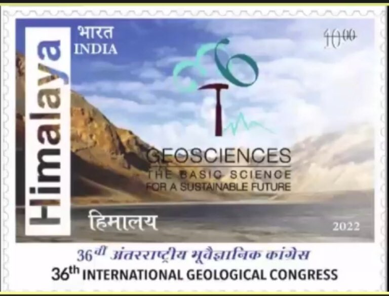PhilatelyTimes's tweet photo. #IndiaPost issued two #commemorative #PostageStamps to celebrate 36th International Geological Congress.
Stamp of 10 rupees features #Himalaya and stamp of 5 rupees features #Amethyst
#Geology #India #GeologicalCongress #Philately https://t.co/rcH7L4WGv9