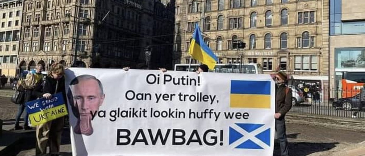 A message to Vladimir Putin from the people of Scotland.