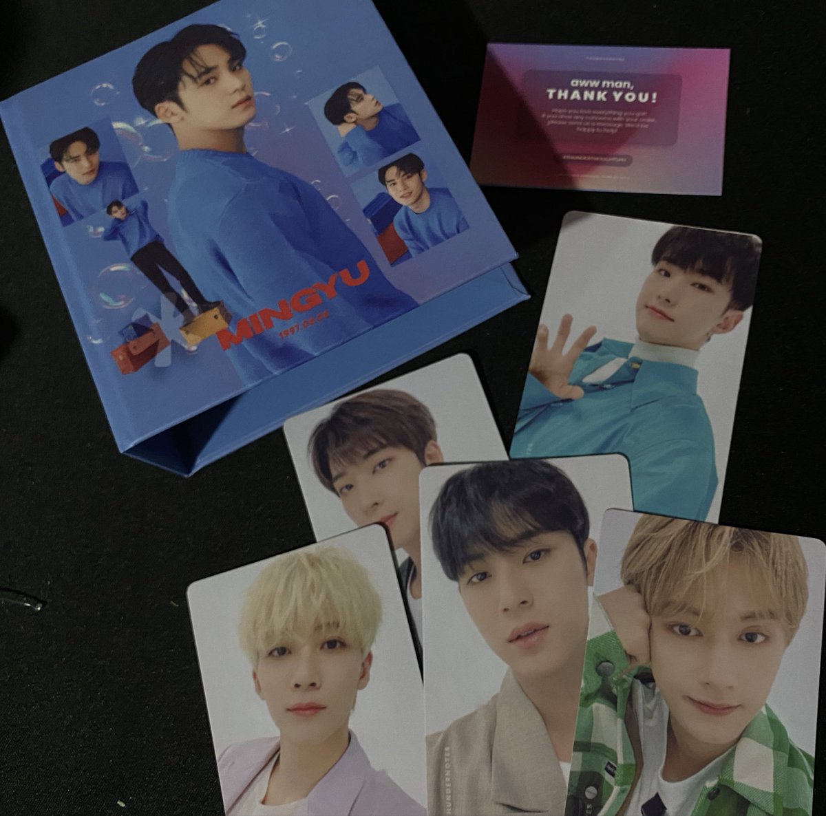 coupjjonghae's tweet photo. AHHHHH ANDITO NAAAA 🥺💕 

my smol mingyu binder is here!!! 🥰 sobrang ganda niya and ang dami ring freebies >< thank u sm @thundernotesph !! (hannie naman susunod siguro? 👀) #thunderthoughtsph https://t.co/j1z9YuDuXw