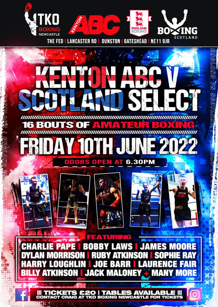 Pleased to announce Kenton ABCs Next Home show, June 10th Kenton 🏴󠁧󠁢󠁥󠁮󠁧󠁿 v Scotland 🏴󠁧󠁢󠁳󠁣󠁴󠁿 

The last show was a huge success and everyone loved it. To avoid disappointment and to get your tables, Book them and pay for them ASAP as this show will be a sell-out.