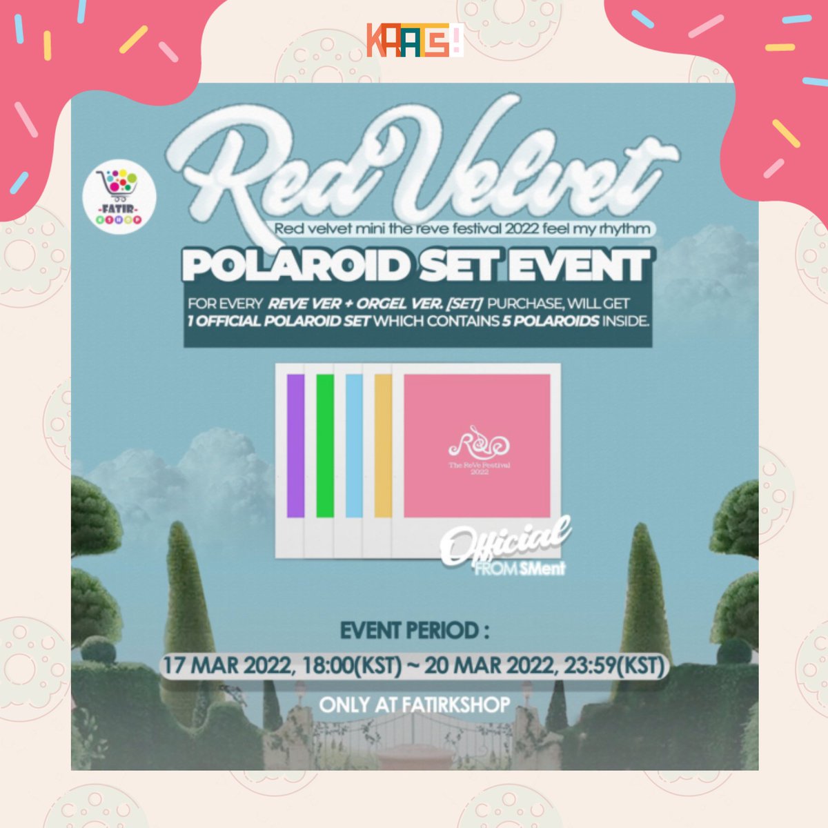 KratesPH's tweet photo. WTS LFB PH | #InTheKrates 

Red Velvet ‘The ReVe Festival 2022 - Feel My Rhythm’ Fatirkshop Polaroid Event Tingi

— Orgel &amp; Reve Random ver. ₱800 ea.
— Member Polaroid POB ₱200 ea.
— under FETA
— Will secure once all slots are taken!
— Reply “mine + member” to claim! https://t.co/ne9ut4HoDH