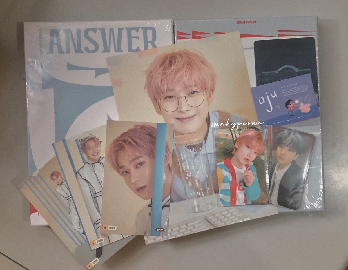 enhypesun's tweet photo. —the babies are finally home! Thank you so much @aju_express my trusted and fav shop hihi!! 💓 https://t.co/fgV5Lx0QOG