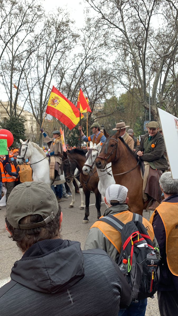 La_SER's tweet photo. 🔴El mundo rural se manifiesta en Madrid para exigir mejoras en los sectores de la agricultura, ganadería y caza. La manifestación ha comenzado a las 11:00 horas y este es el ambiente de las calles.

📸 @DineiroGomez https://t.co/yYWpz2avTf