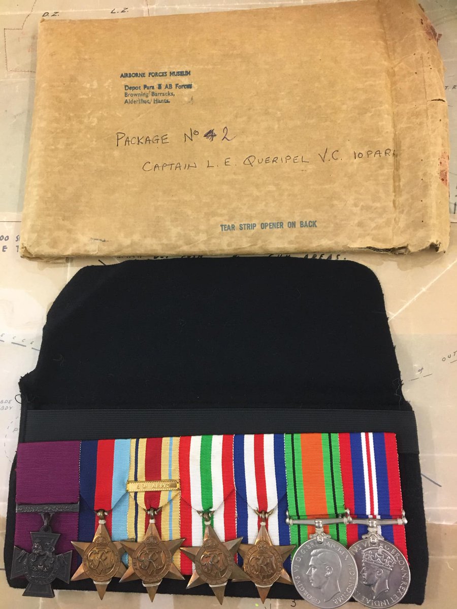 Arnhem44Fellow's tweet photo. Many thanks to Airborne Assault Duxford for hosting two  groups of members this weekend for a behind the scenes look there...One of many highlights the VC of Captain Queripel - more photos and a full report in a future newsletter......Many thanks again! https://t.co/rZdFQ5C1Gp