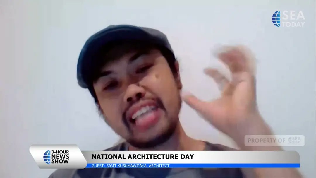 SIG_architect's tweet photo. Diinterview SEA Today dalam rangka Hari Arsitektur Nasional nggawe boso Enggres kok ekspresine koyok ngene.. 😂

Selamat Hari Arsitektur Nasional, 18 Maret 2022, rekan-rekan sejawat Arsitek-arsitek Indonesia!

#NationalArchitectureDay #IndonesianArchitect #HariArsitekNasional https://t.co/Tm0WX3yJqU