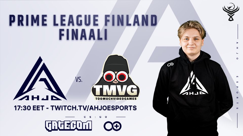 Se on finaalipäivä! 

<a href="/LeaguesGG_CSGO/">LeaguesGG CS:GO</a> Prime League Finland huipentuu tänään! Viime kauden finaalista lähdetään hakemaan revanssia. Voittaja vie mukanaan 3300€!

🆚 <a href="/2MUCHVIDEOGAMES/">TOOMUCHVIDEOGAMES 🔙🔝🔜</a> 
⏰ 17:30
⚔️ Bo3
🎙️ <a href="/Torpeedro/">Peetro Aittola</a> 

Twitch.tv/ahjoesports
Twitch.tv/ahjoesports

#csgofi #ahjogg