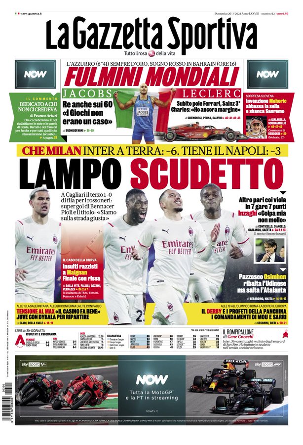 ユニオン 今朝のイタリアスポーツ紙 ガゼッタデロスポルト コリエレデロスポルト トゥットスポルト 一面 ガゼッタ はラグビーファンにブチギレられてたｗ T Co 0xwjacsmyl Twitter