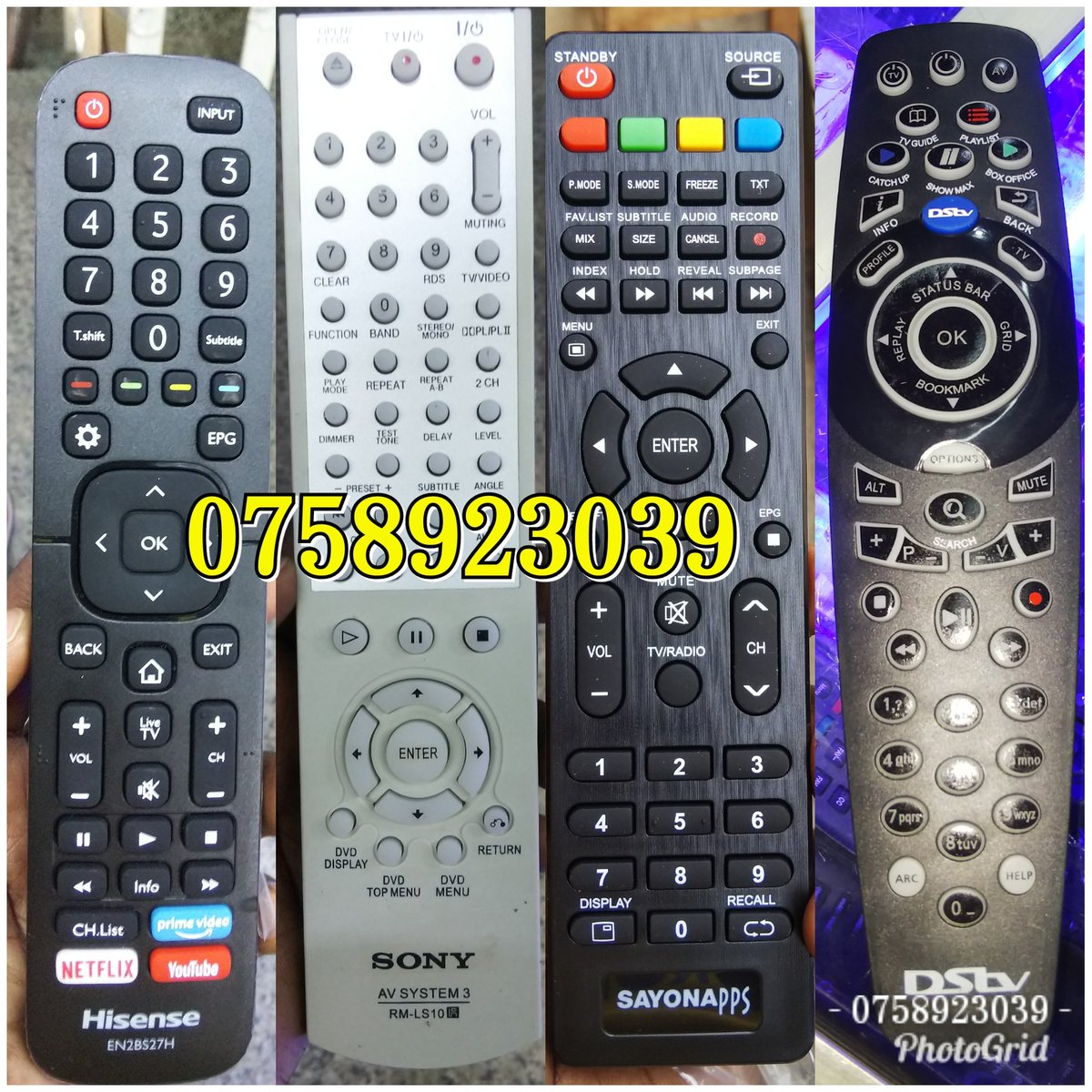 RemoteWorld1's tweet image. #remotecontrol 
@RemoteWorld1 we almost have all types  of remotes  Whatsapp 0758923039 or 0777729643