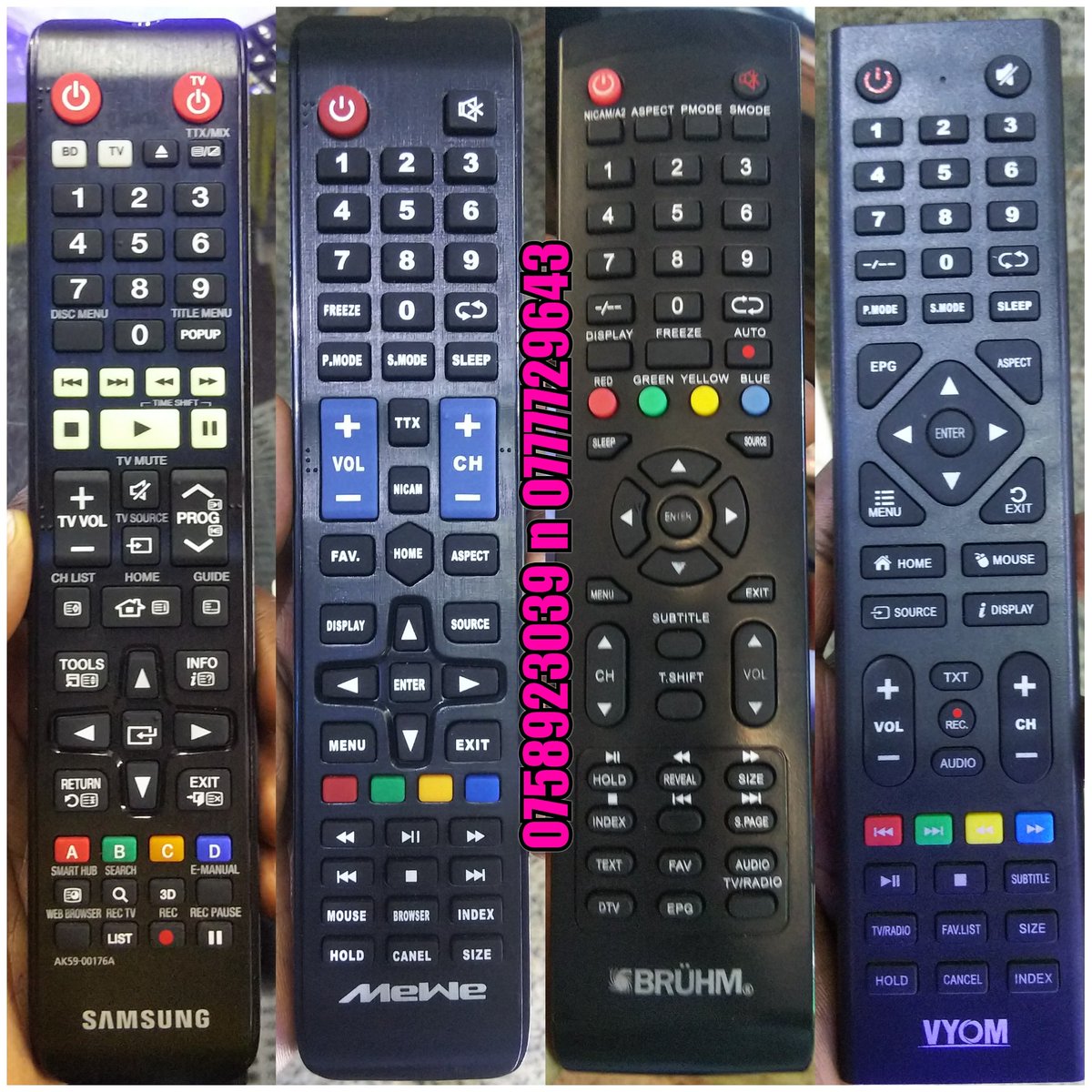 RemoteWorld1's tweet image. #remotecontrol 
@RemoteWorld1 we almost have all types  of remotes  Whatsapp 0758923039 or 0777729643
