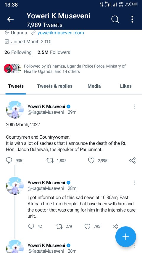 MrVii3's tweet photo. Rest In Peace Jocob Oulanyah
Uganda's Speaker Of Parliament
🛌🛌🛌🛌🛌🛌 As confirmed by President Mu7. https://t.co/6cJQZpzVW0
