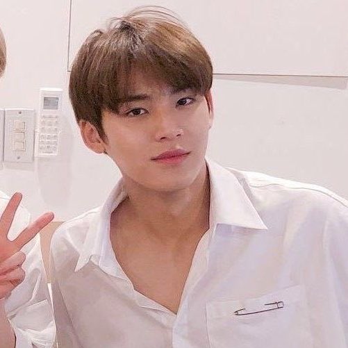 jeonselca's tweet photo. short and long haired mingyu in white button down im fainting https://t.co/2xDDGGe2Lv