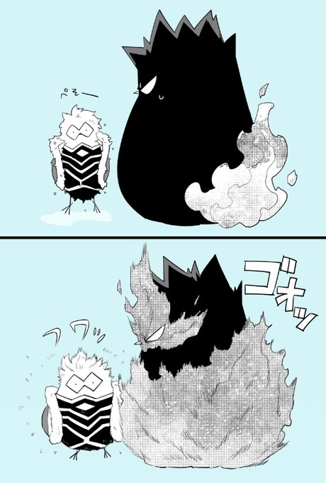 雨に濡れたら鳥炎さんのとこに行けばふわふわにしてくれるって知ってる鳥ホ 