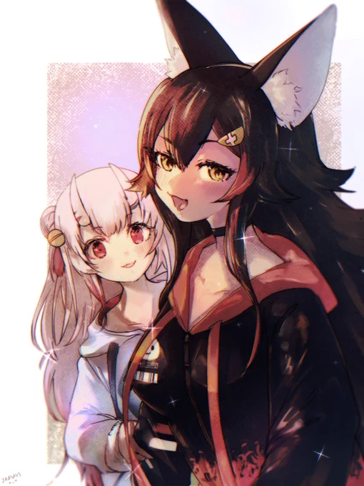 みおしゃとパーカー交換する余
#百鬼絵巻 #みおーん絵 