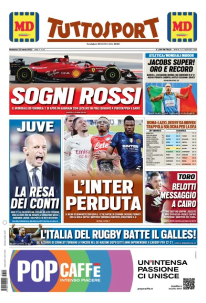 ユニオン 今朝のイタリアスポーツ紙 ガゼッタデロスポルト コリエレデロスポルト トゥットスポルト 一面 ガゼッタ はラグビーファンにブチギレられてたｗ T Co 0xwjacsmyl Twitter