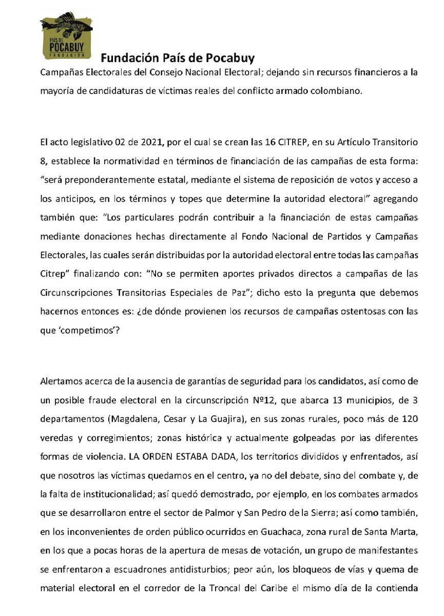 Ernestofidel80's tweet image. Les dejo por acá, la primera de una serie de columnas de opinión con relación a las Curules Especiales y Transitorias de Paz #Citrep   ¡Ganamos! Es la respuesta que le damos a los que nos preguntan ¿Cómo nos fué?
#LaOrdenEstabaDada #SinGarantías