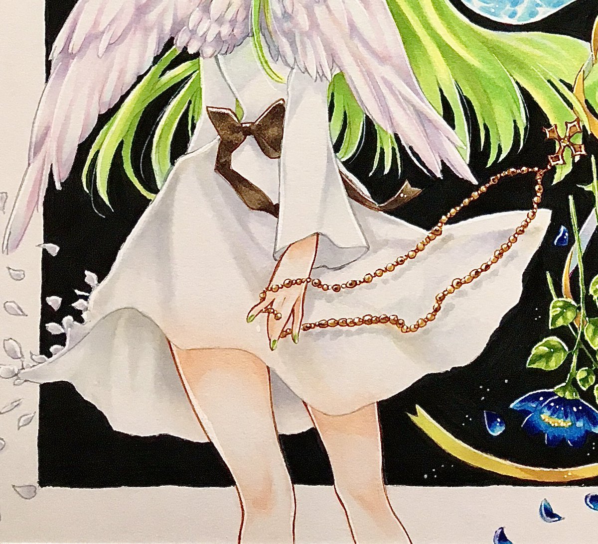 エルキドゥ(Fate) 「#このタグを見た人は自分の絵柄の脚部分を見せる #創作 #オリジナル #コピック」|杏@7/12 OC立ち絵🐈‍⬛のイラスト