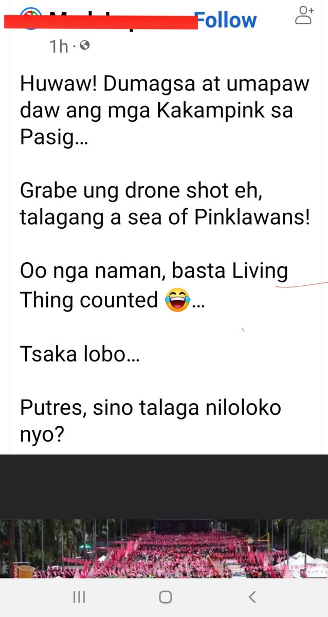 AntonLuna88's tweet image. Ampaet! Overtime naman sila sa black propaganda nila. Convincing himself na hindi totoo na #PasigIsPink @ #PasigLaban. How much to be you po, koyang? 😉😆😂 #PRNightmare