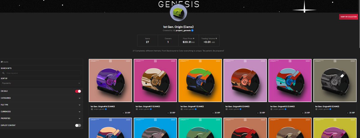 PGenesis_'s tweet image. 🚨We proudly present the #CamoEdition🚨

#NFTs listed at the price of 25 $Xrp each

What makes this collection special?

🔥Each Nft is Completely Unique
🔥A very rare supply of 27 #NFTs 
🔥All at a very cheap price

Buy now while your still early:
 sologenic.org/nfts/rPvLJLAXe…