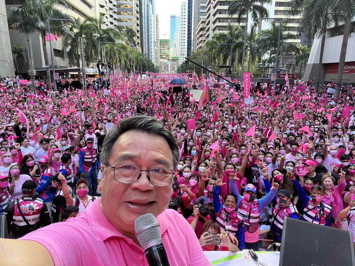 What a wild day! Akala ko hindi ko na kayo makakaharap. Salamat sa lahat ng inyong suporta. Kayo ang inspirasyon ko sa uphill battle na ito. Basta't nandyan kayo, #KayangKaya ang tagumpay!

#PasigLaban
#LeniKiko2022
#16ColmenaresSaSenado