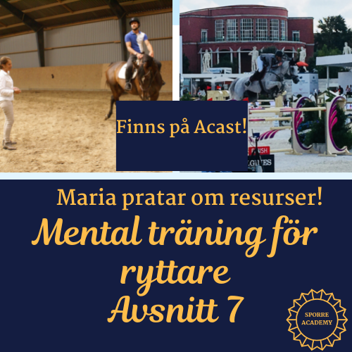 Lyssna på min podd om "Mental träning för ryttare"
Den här gången handlar det om resurser och träning.  equevent.se/nu-poddar-vi/