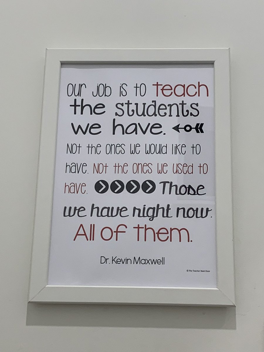 Raquelh___'s tweet photo. This being hung up at school is a constant reminder that it is our job, as educators, to make a difference in our students lives! Each child is put into our class for a reason. #acuedu_p https://t.co/xfQ01hk2tY