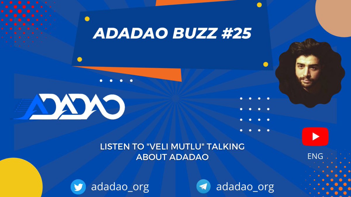 adadao_org's tweet photo. ADADAO BUZZ #25 📢

Listen to VELI MUTLU talking about ADADAO. 🗣

https://t.co/25rpqdlWub

#adadao @vemutlu #cardano #crypto https://t.co/K2lxHF2mmv