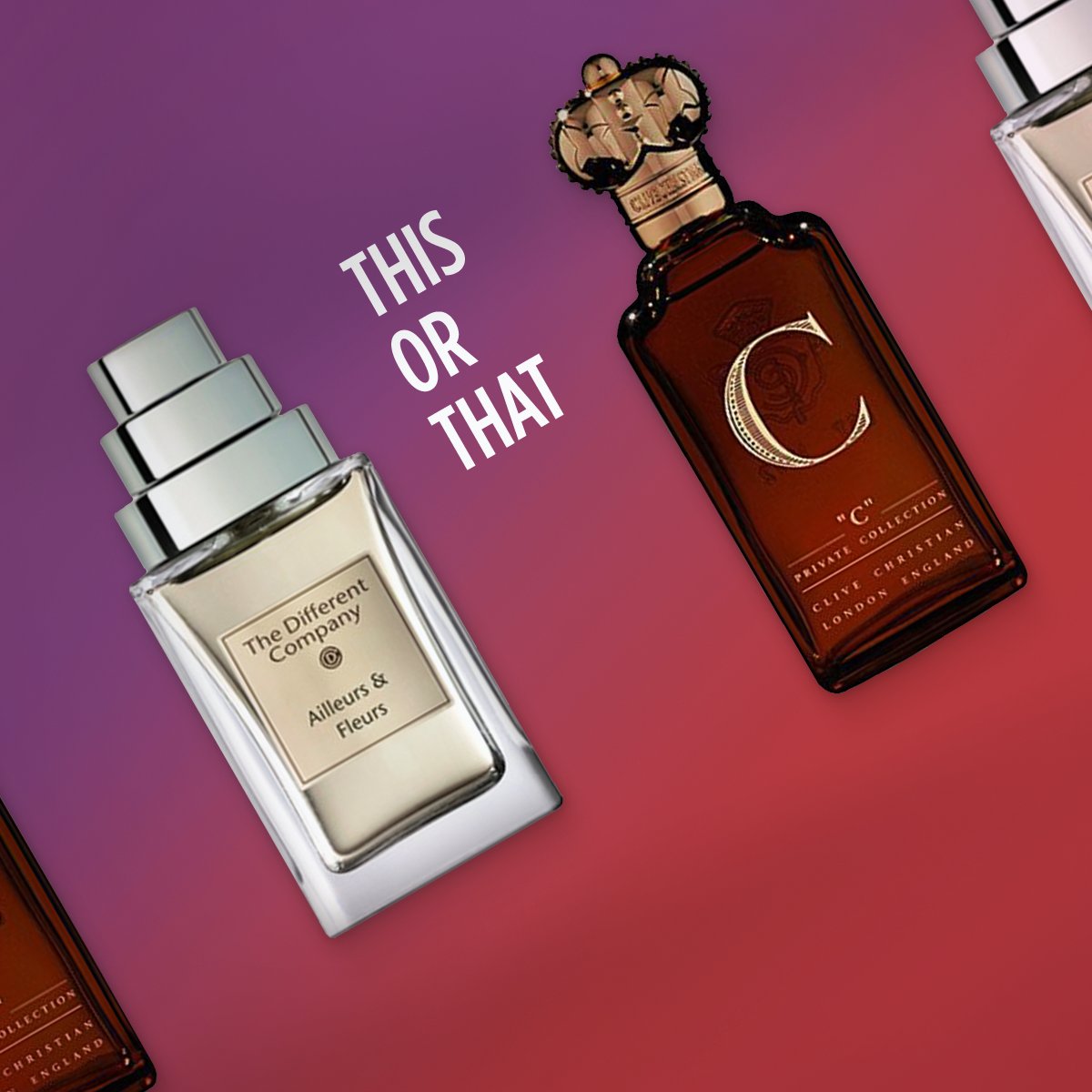 perfumecom's tweet photo. Looking to spice up your floral scent collection? The #DifferentCompany’s Ailleurs & Fleurs is an unforgettable mix of floral tuberose and musk, and #CliveChristianC is a stunning combination of geranium and tonka bean. Add them to your next https://t.co/yG5EI8XVwh purchase! https://t.co/R5Wwdv1sQ2